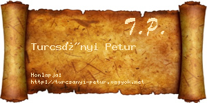 Turcsányi Petur névjegykártya